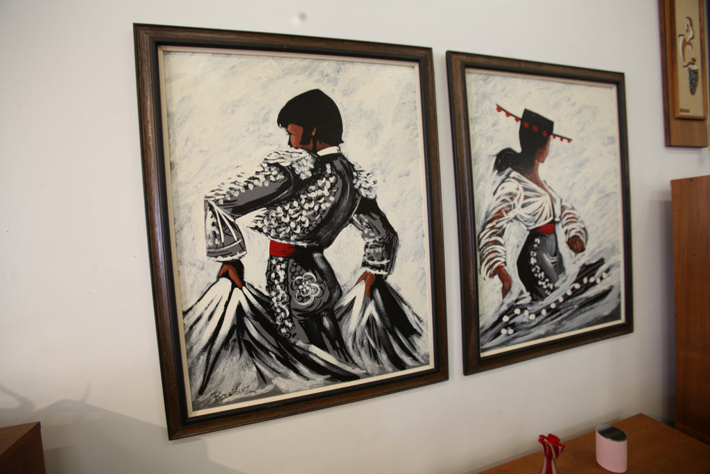Set of 2 Vintage Matador Paintings (45" x 35")