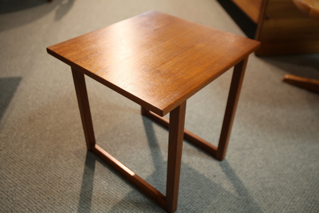 Small Teak Side Table (16" x 16.5" x 16.5"H)