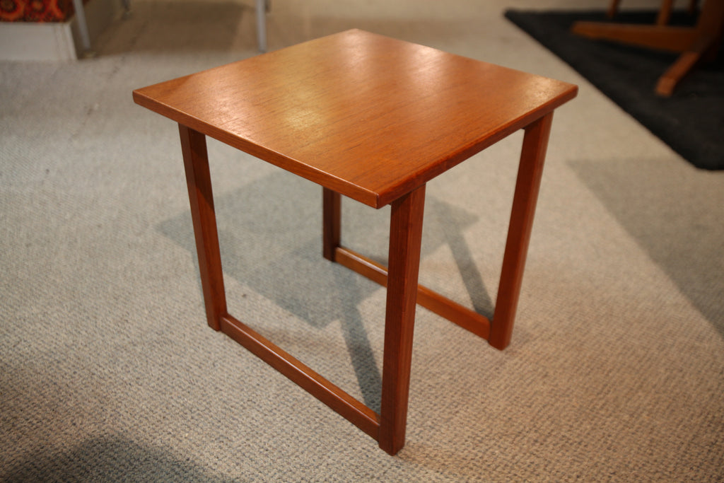 Small Teak Side Table (16" x 16.5" x 16.5"H)