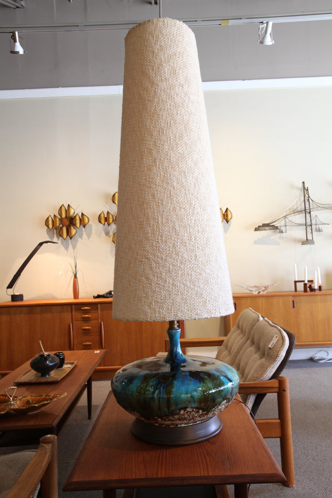 Fabulous Mid Century Modern Lamp (17" Dia - 51"H)