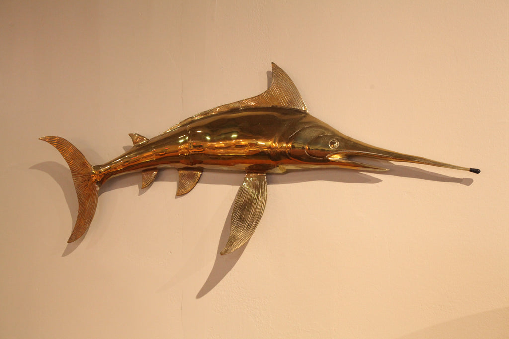 Vintage Solid Brass Marlin (47.5" Long)