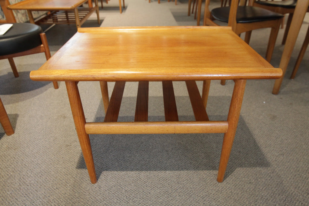 Vintage Danish Teak Side Table (26.75" x 20" x 19"H)