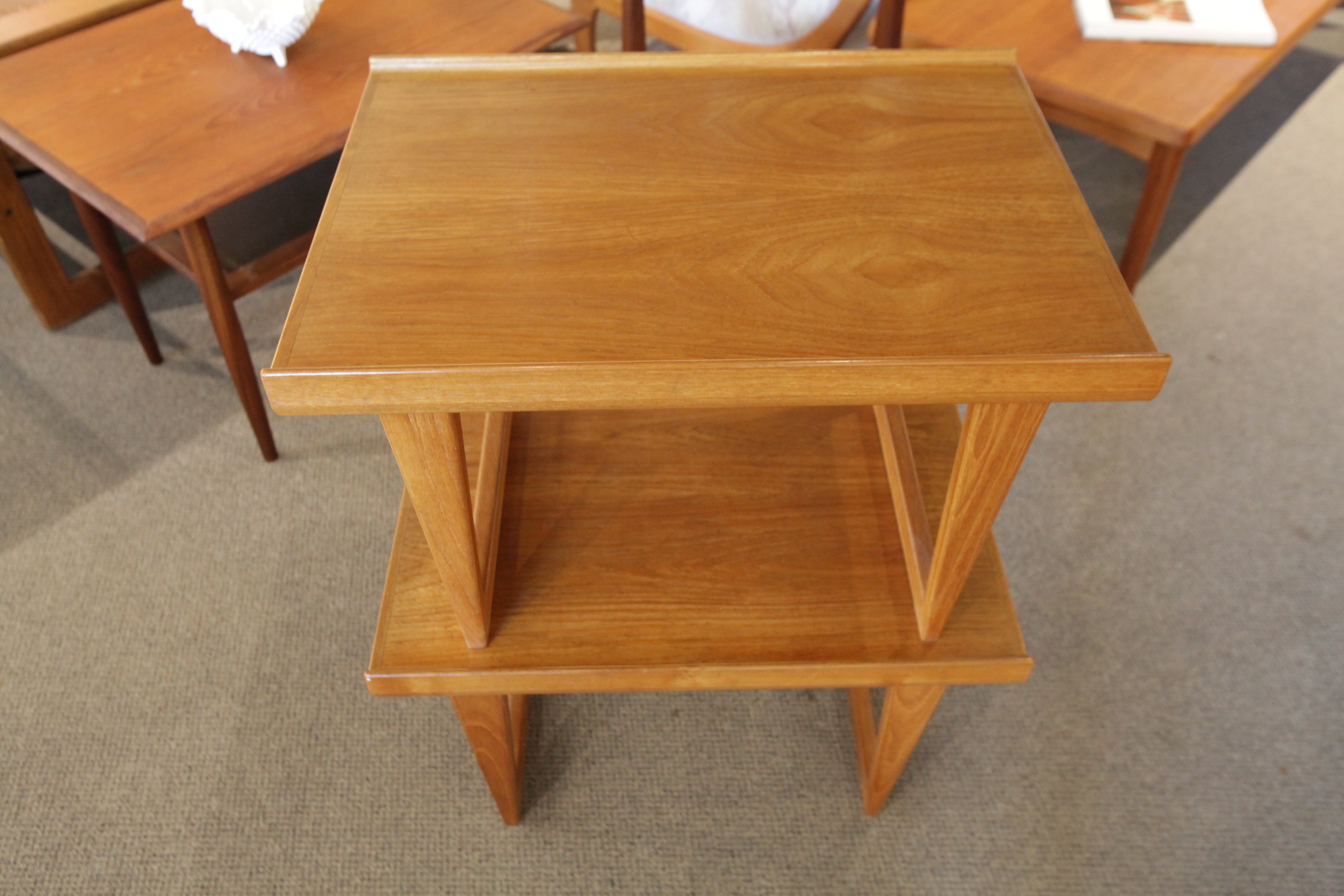 Vintage Danish Teak Side Table (25" x 18.25" x 16"H)