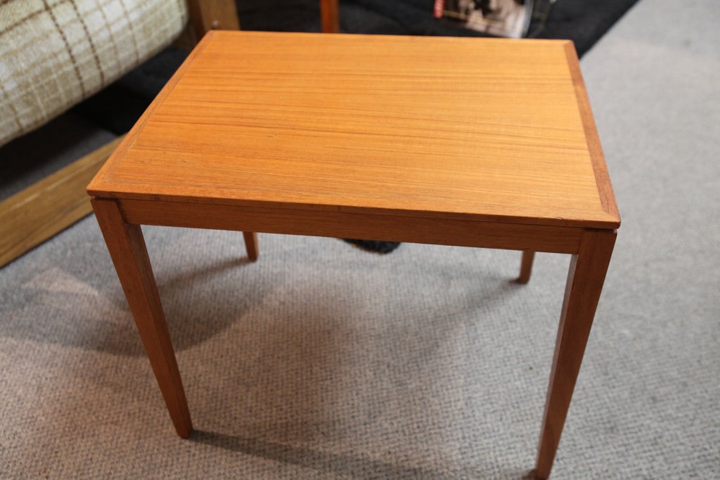 Small Vintage Danish Teak Side Table by Bent Silberg (20.5"x15.75"x17.5"H)