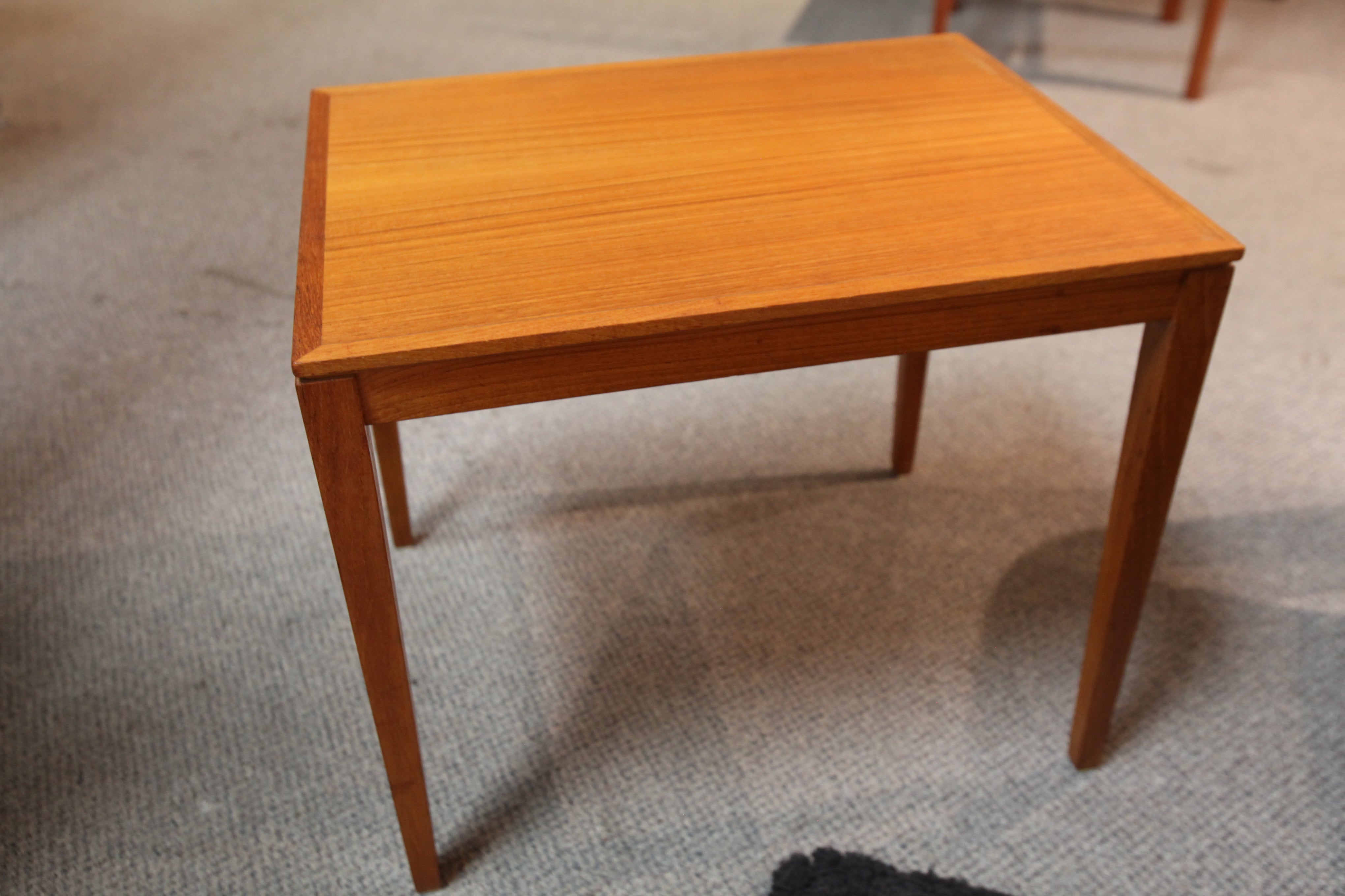 Small Vintage Danish Teak Side Table by Bent Silberg (20.5"x15.75"x17.5"H)