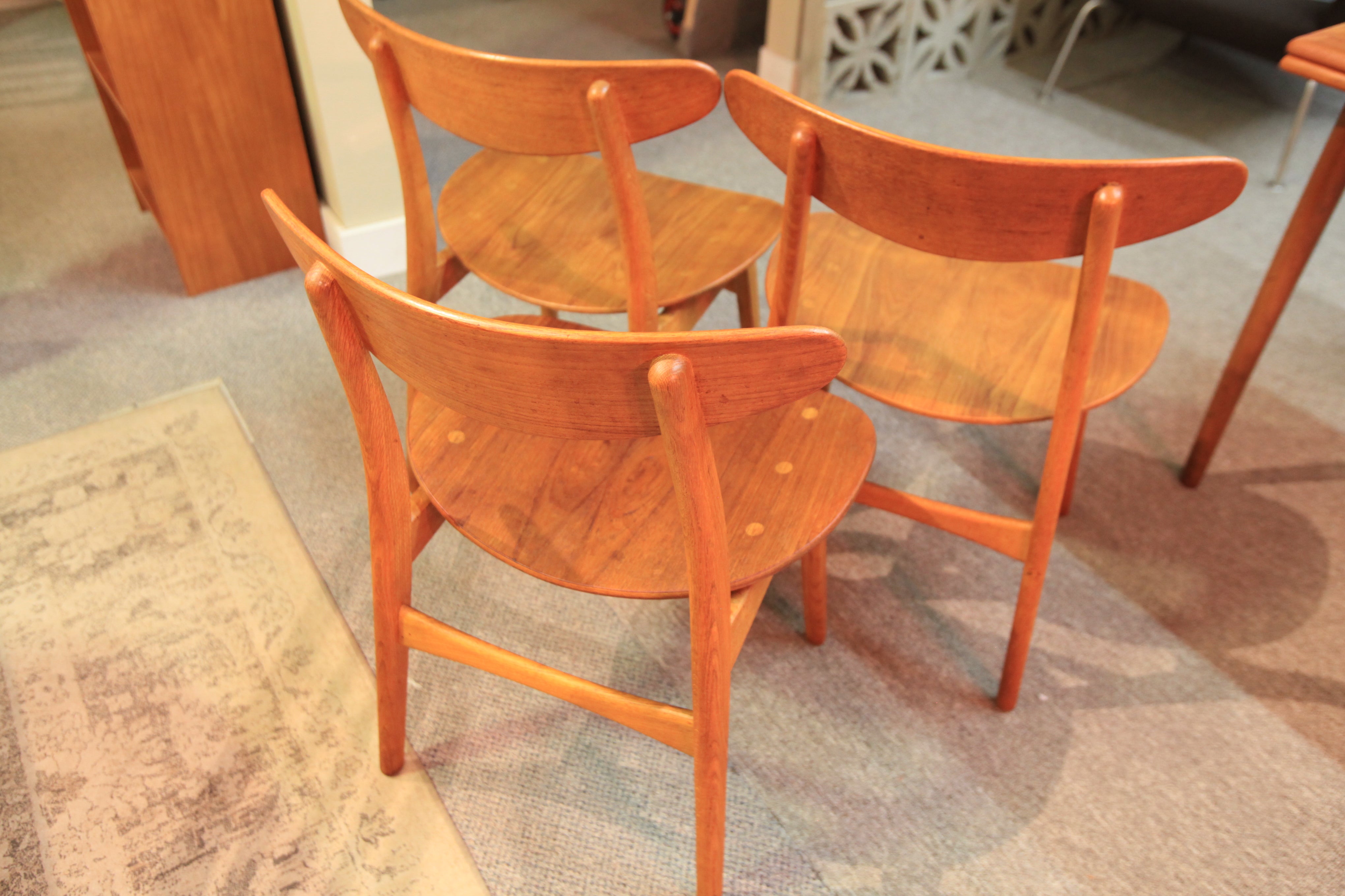 Set of 3 Vintage / Original Hans Wegner CH30 Chairs